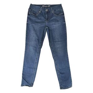 Seven7 Jeans Womens 14 Blue Tummyless High Rise Slimming Skinny Measures 32x30.5